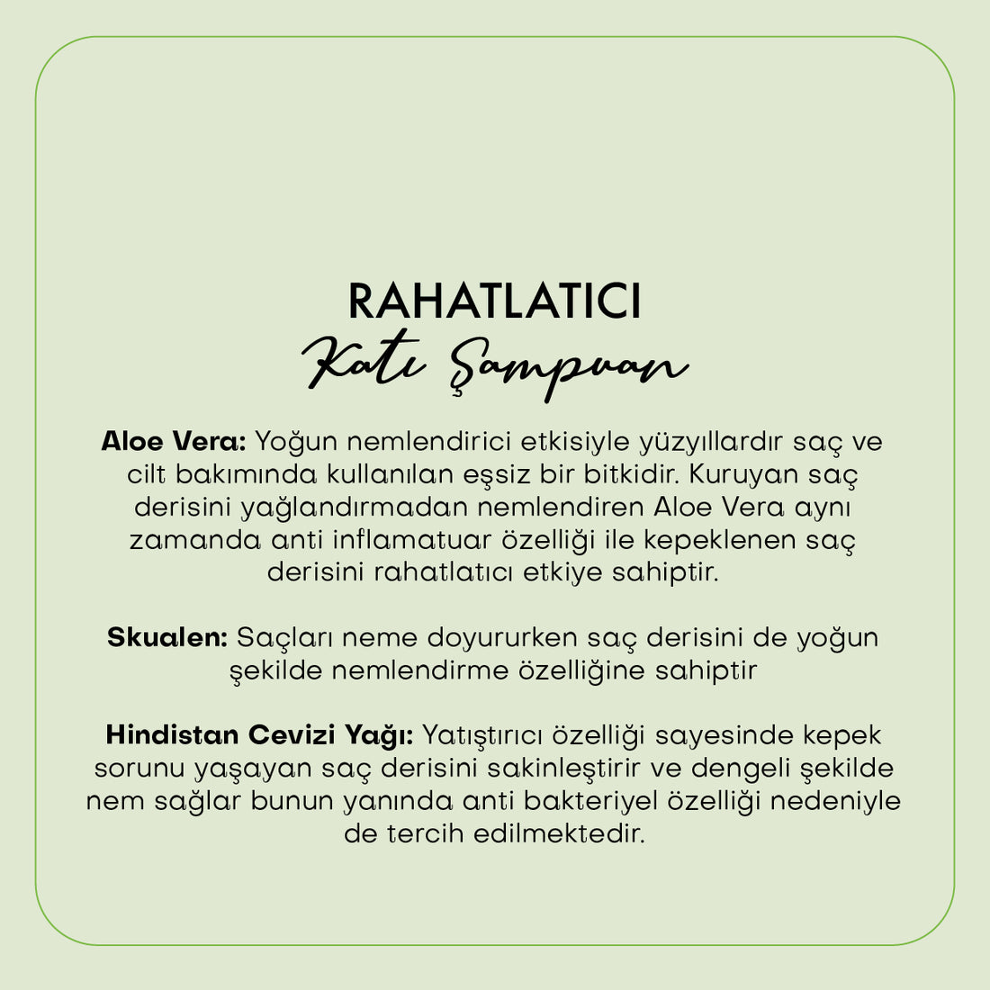 Rahatlatıcı Katı Şampuan / Kepek Karşıtı (110 gr)
