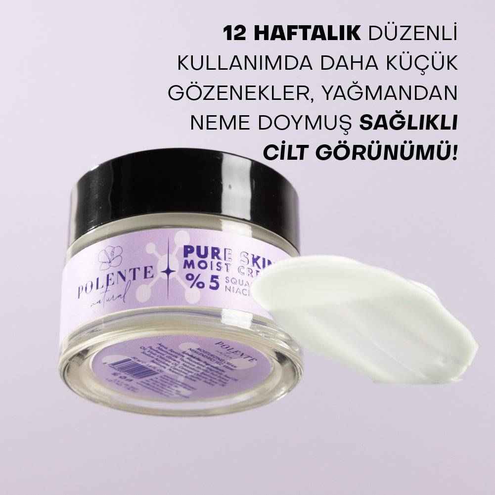 PURE SKIN MOIST CREAM - %5 Niacinamide İçeren Nemlendirici Krem (50 ml)