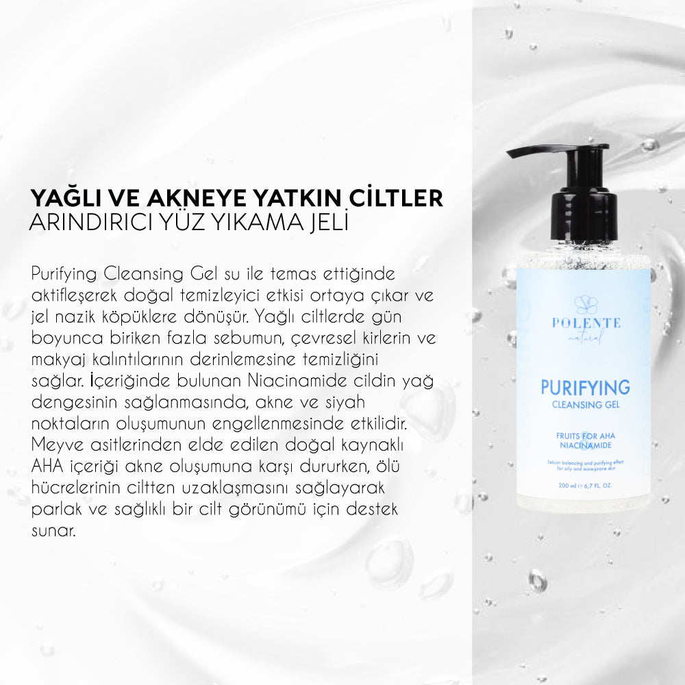 Arındırıcı Cilt Temizleme Seti- Yağlı ve Akneye Yatkın Ciltler AHA ve Niacinamide