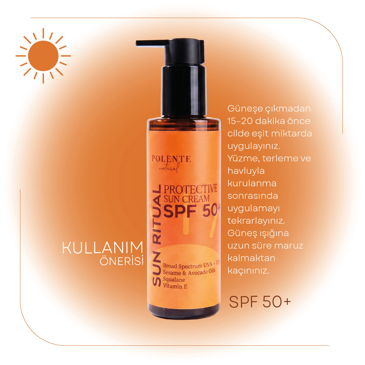 SPF 50⁺ Protective Sun Cream - SPF 50⁺ Güneş Koruyucu Krem - (200 ml)