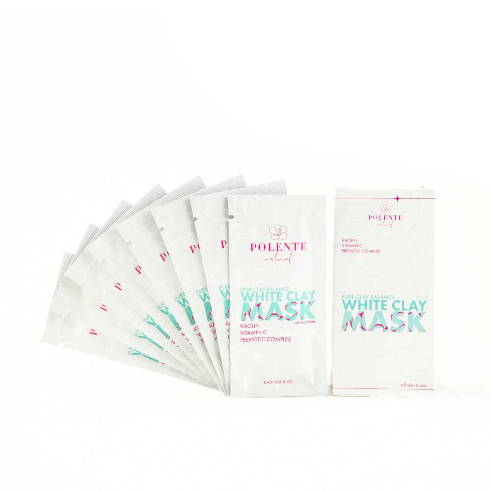 Prebiyotik İçeren Dengeleyici Beyaz Kil Maskesi (8 X 8 ml)