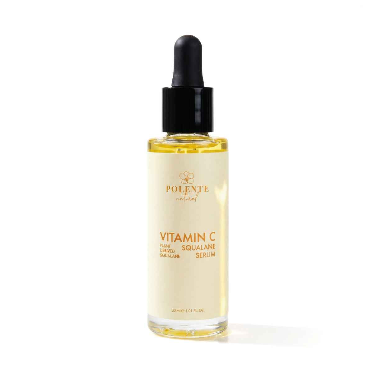 C Vitamini & Squalane Serum 30 ml — Vitamin C kompleksi ve Squalane leke serumu şişesi