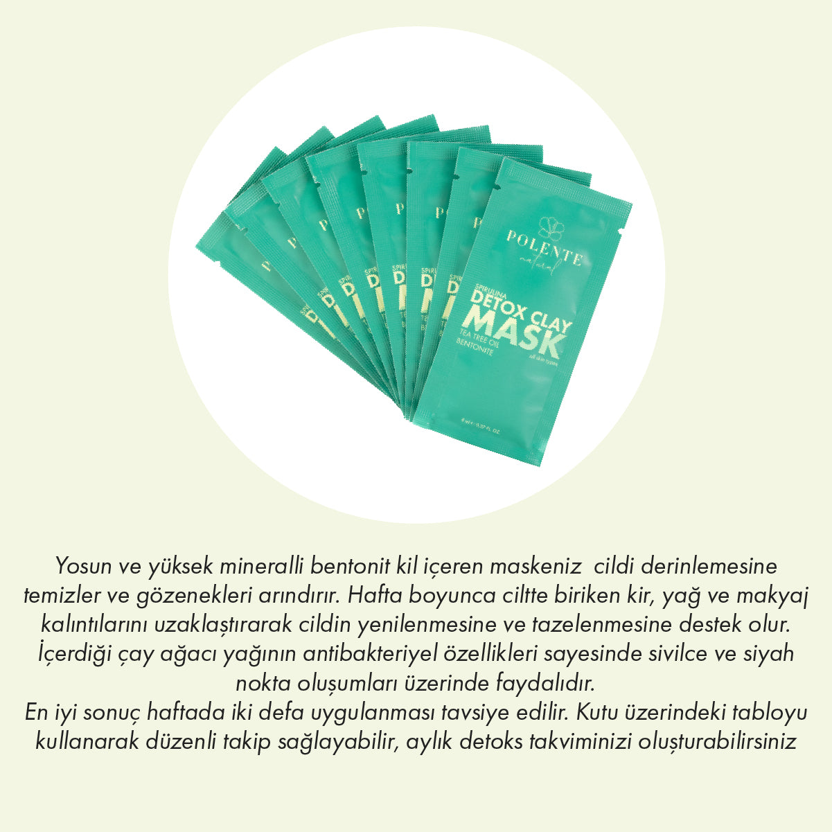 Spirulina Yosunlu Detoks Kil Maskesi (8 Adet x 8 ml)