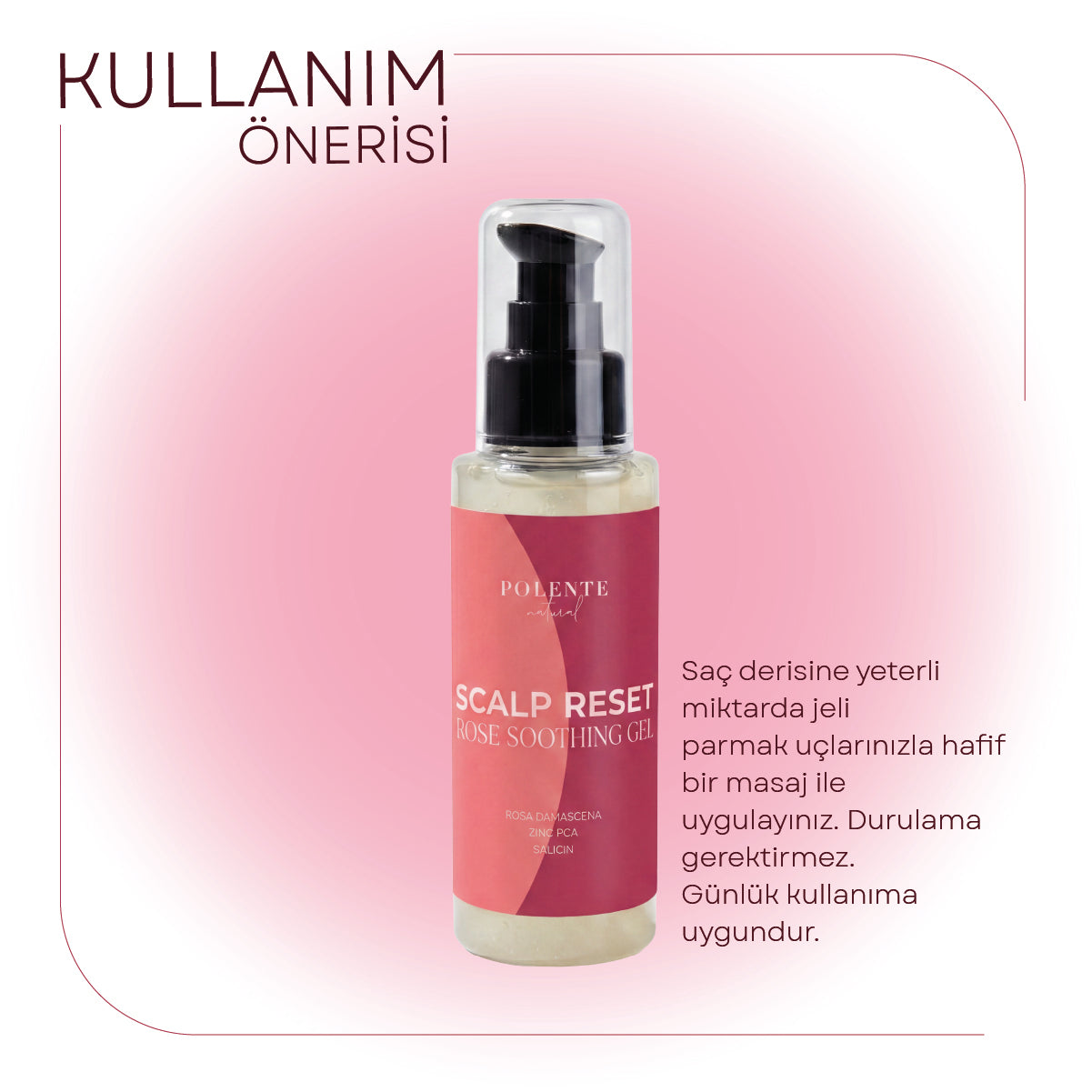 Kepek Karşıtı Gül İçeren Yatıştırıcı Saç Jeli