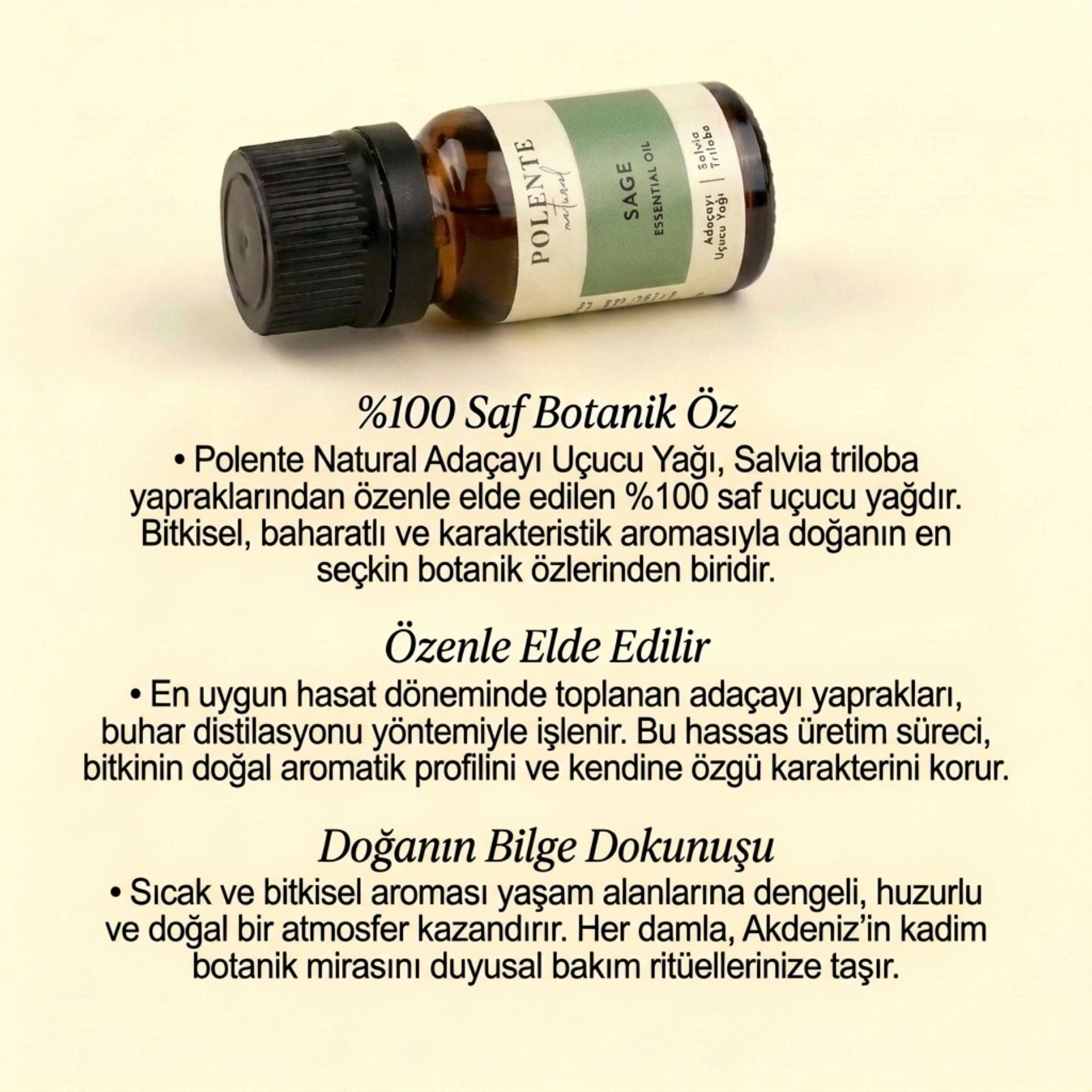 Adaçayı Uçucu Yağı (10 ml) - Polente Natural