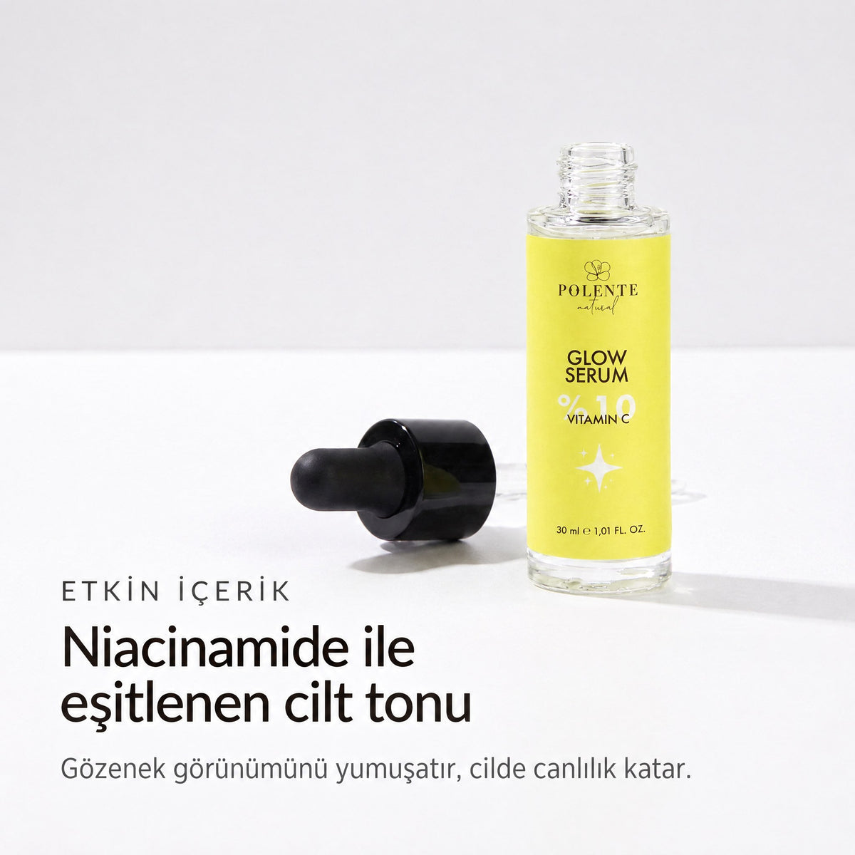 GLOW SERUM 30 ml — Niacinamide ile eşitlenen cilt tonu