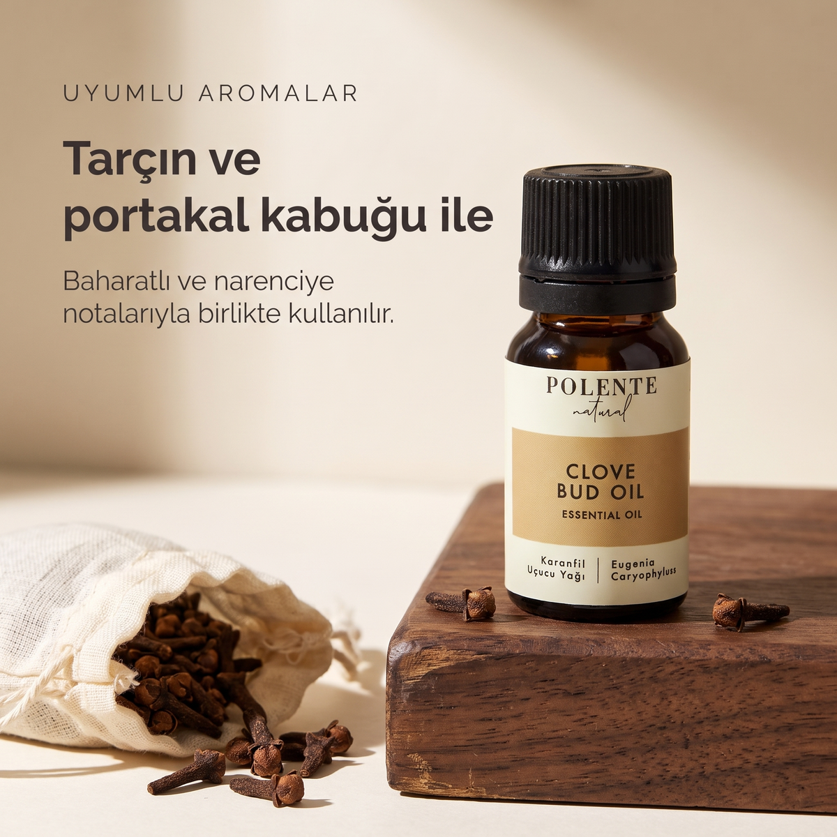 Karanfil Uçucu Yağı 10 ml — tarçın ve portakal kabuğu ile uyumlu aromalar
