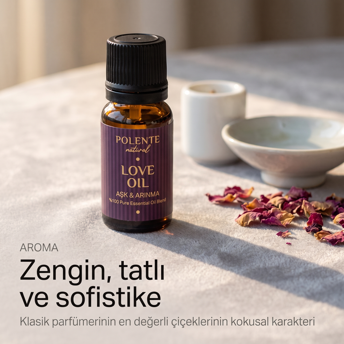 Aşk & Çekim Karışımı aroma karakteri — zengin, tatlı ve sofistike çiçeksi nota