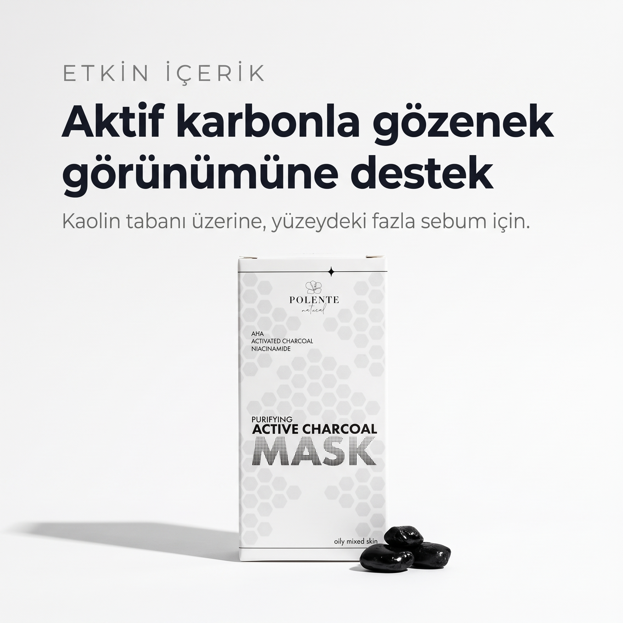 Aktif Karbonlu Arındırıcı Kil Maskesi 8x8 ml — aktif karbonla gözenek görünümüne destek