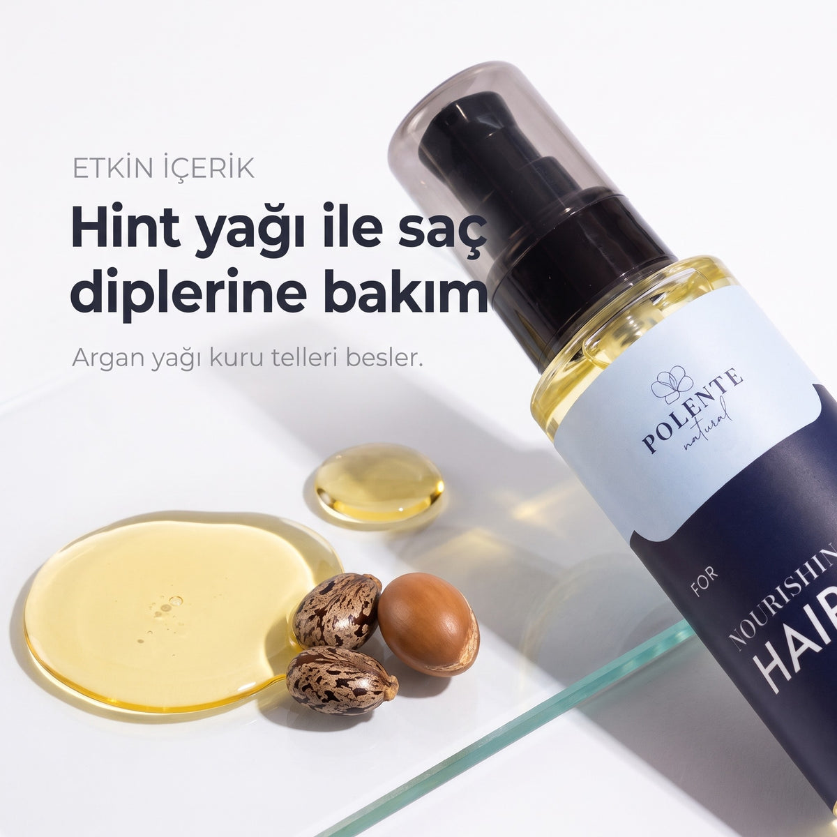 MEN NOURISHING HAIR CARE OIL 100 ml — Hint yağı saç diplerine bakım, argan yağı kuru telleri besler