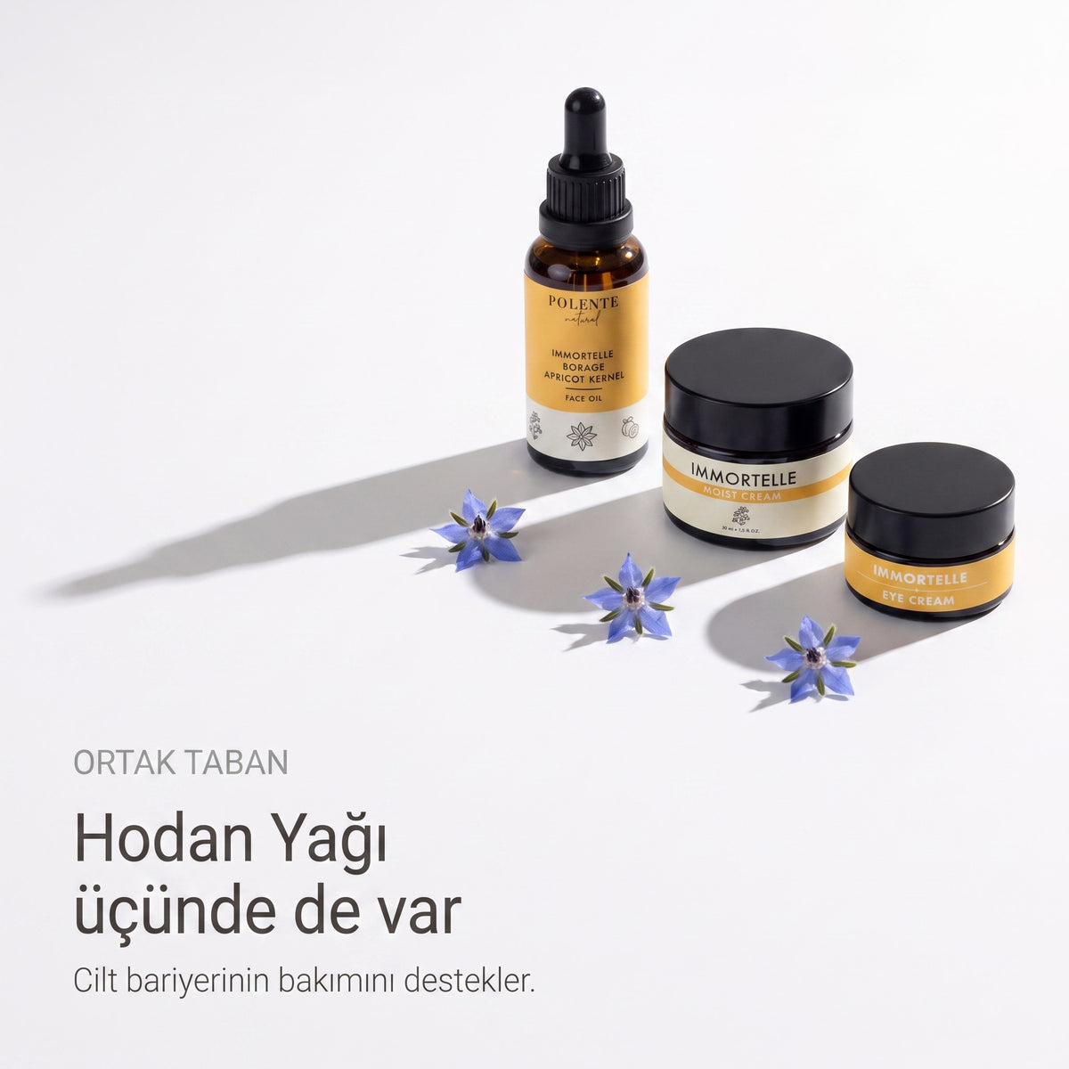 Ölmez Çiçek Kırışıklık Karşıtı Seri — Hodan Yağı üç üründe de var