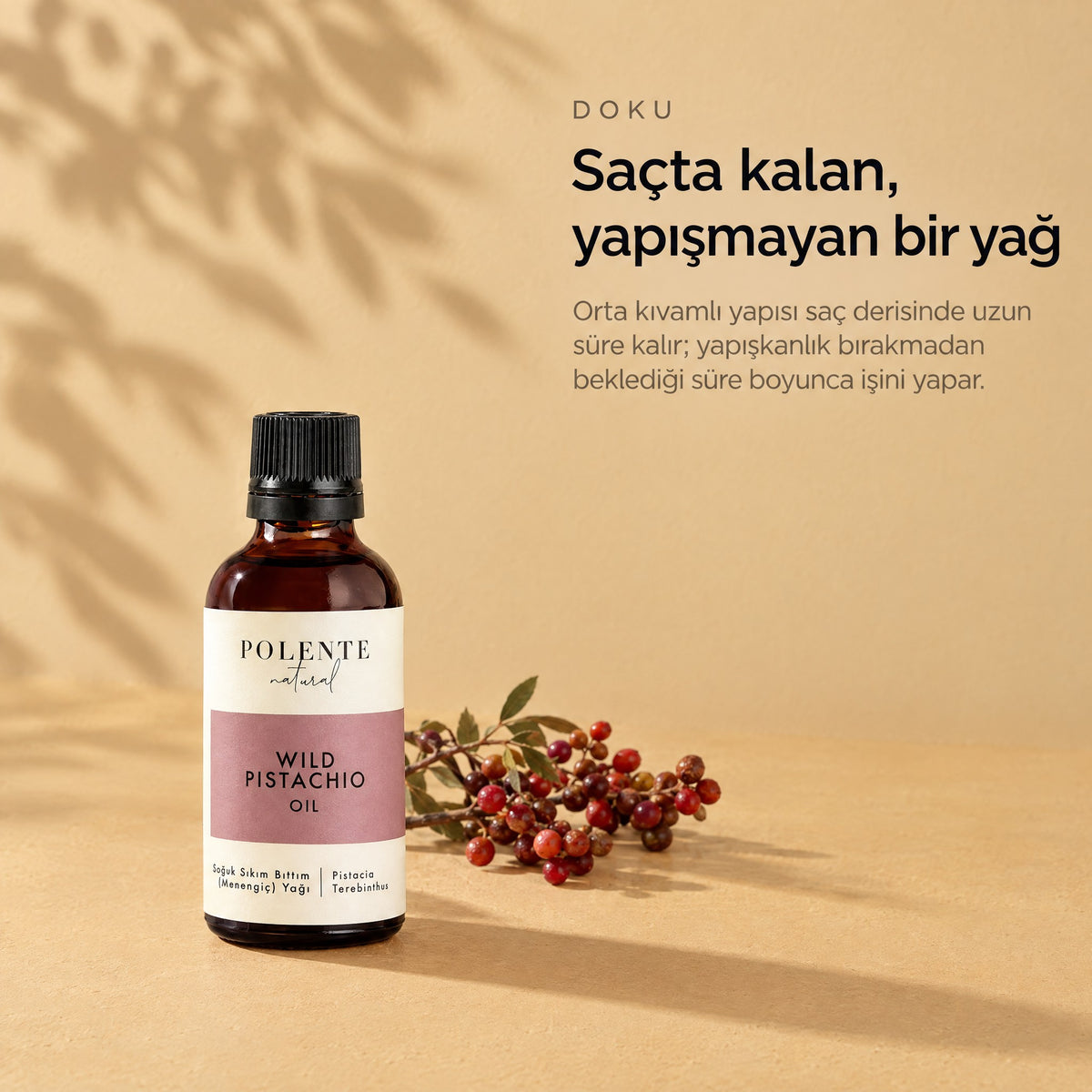 Bıttım (Menengiç) Yağı 50 ml — saçta kalan, yapışmayan bir yağ
