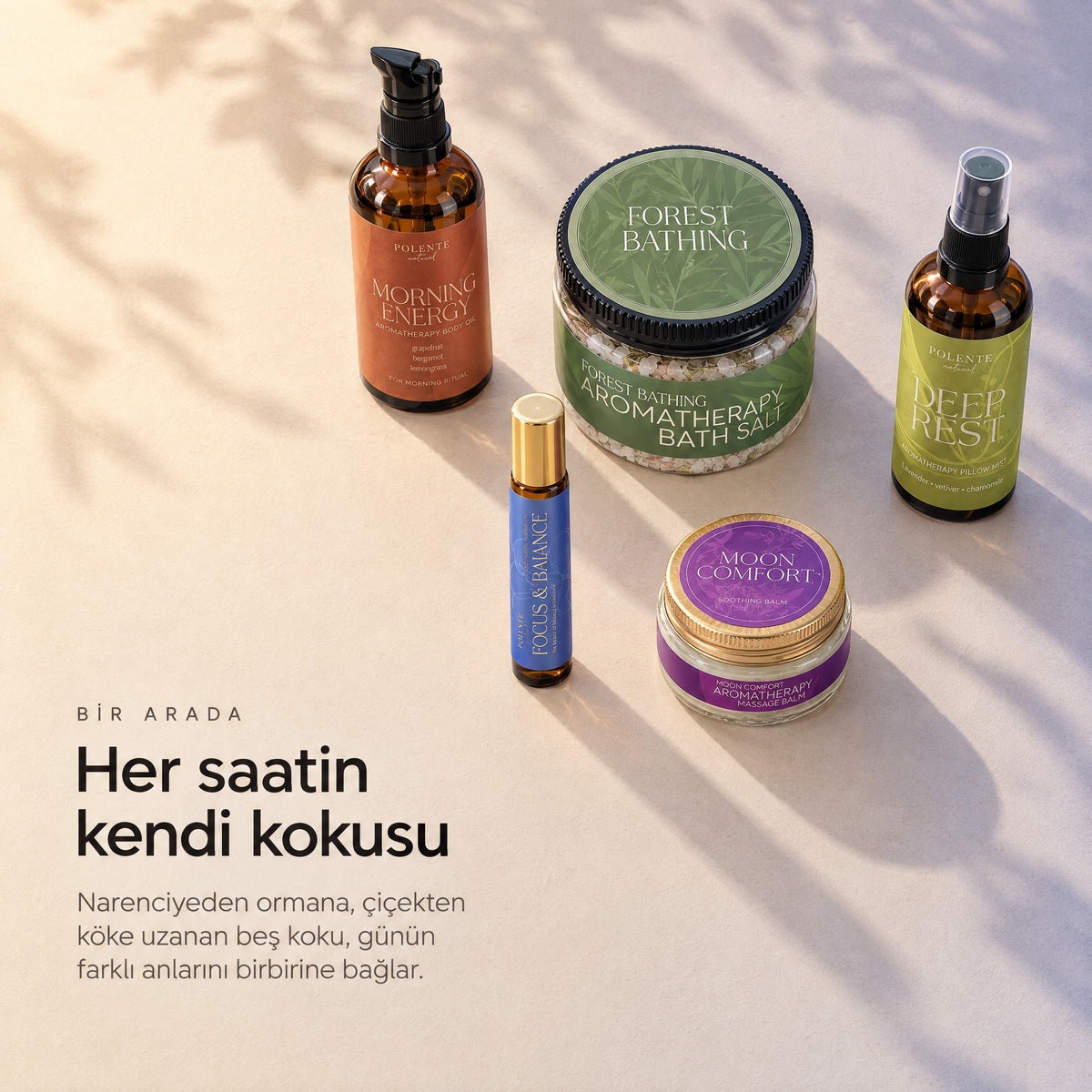 Duyusal Bakım Seti — her saatin kendi kokusu