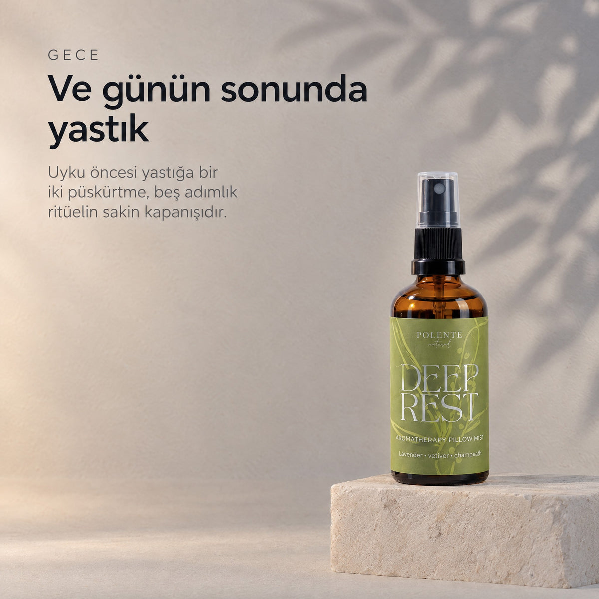 Duyusal Bakım Seti — ve günün sonunda yastık