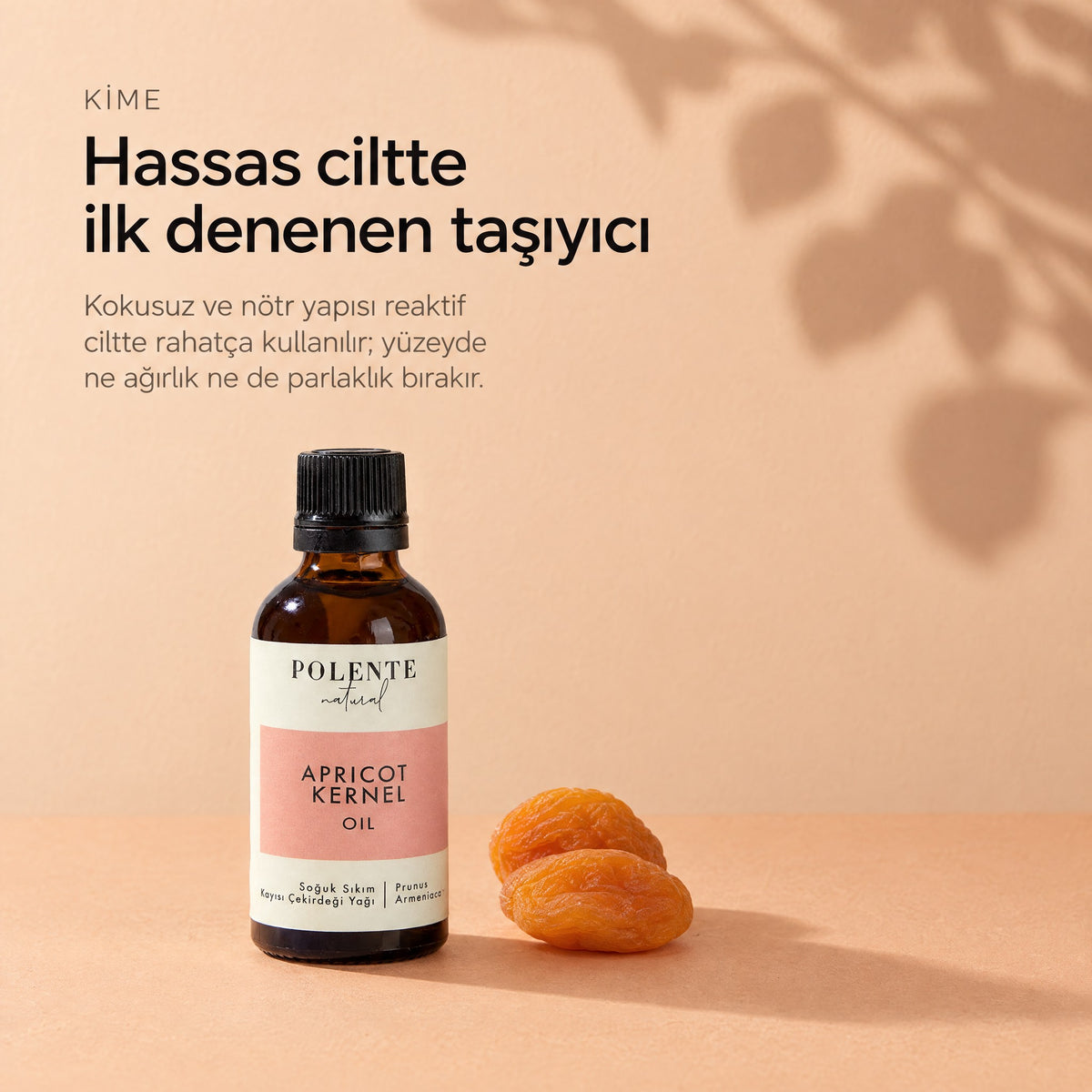 Kayısı Çekirdeği Yağı 50 ml — hassas ciltte ilk denenen taşıyıcı