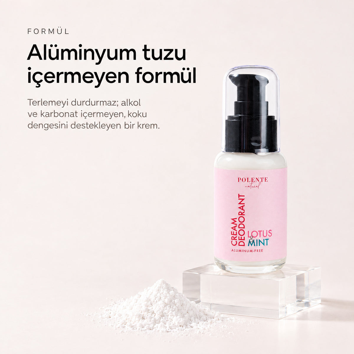Lotus & Mint Krem Deodorant 50 ml — Alüminyum tuzu içermeyen formül