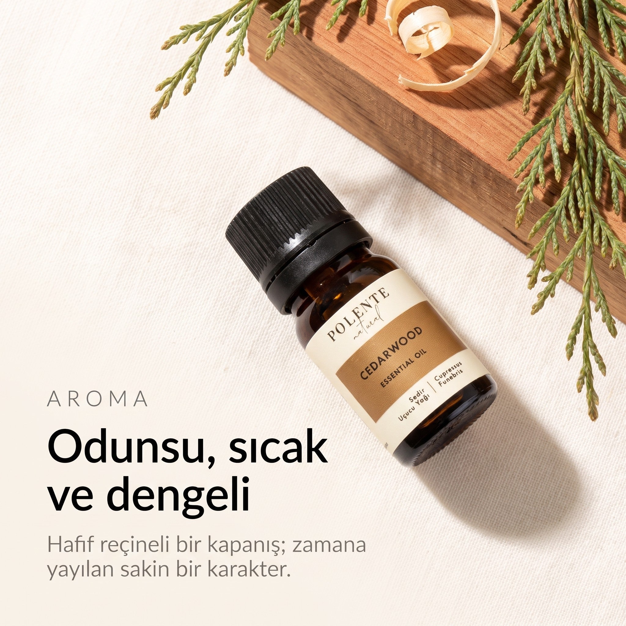 Sedir yağının odunsu, sıcak ve dengeli aroması