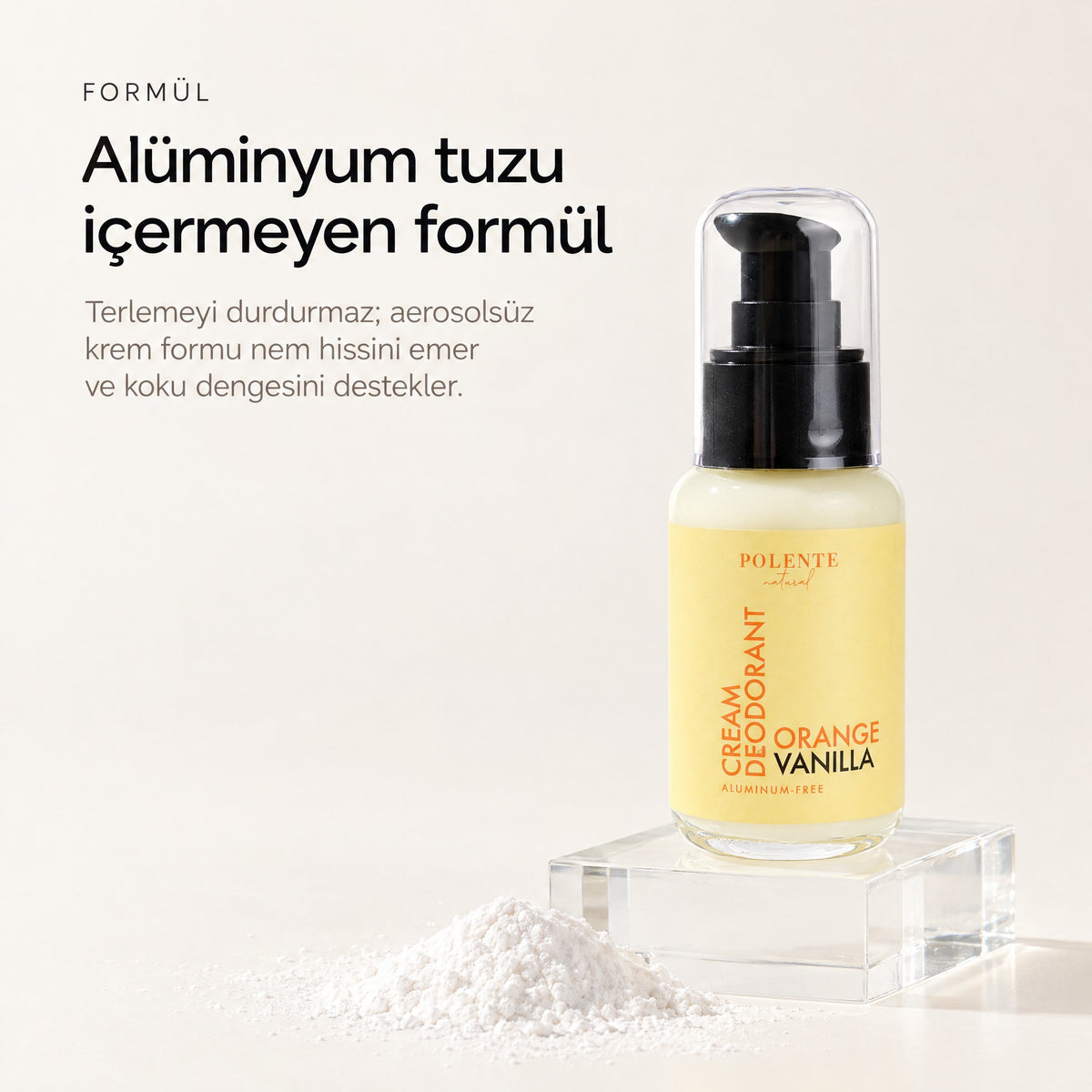 Vanilya & Portakal Krem Deodorant 50 ml — Alüminyum tuzu içermeyen formül