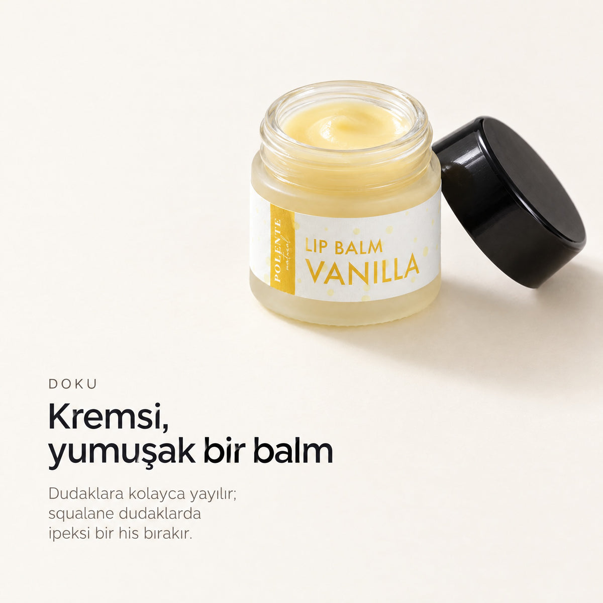 Vanilyalı Lip Balm 10 ml — Kremsi, yumuşak bir balm