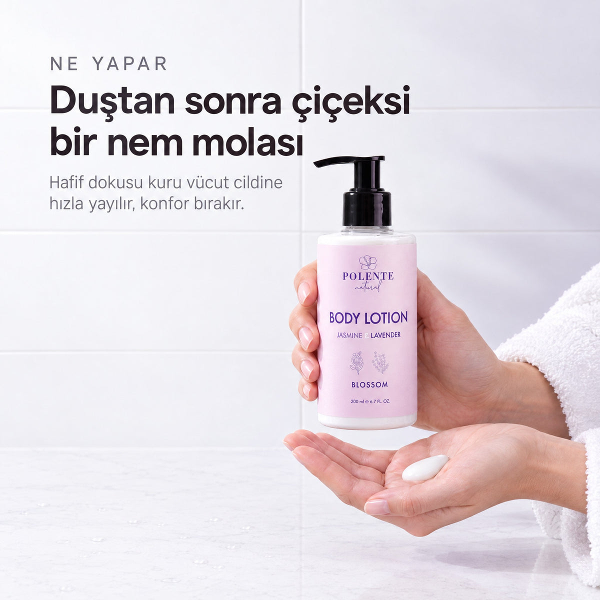 Yasemin & Lavanta Vücut Losyonu 200 ml — duştan sonra çiçeksi bir nem molası