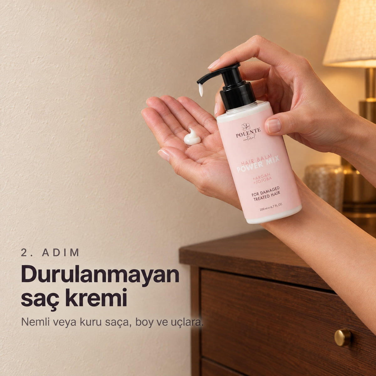 Yıpranmış Saçlar İçin Süper Bakım Seti — 2. adım: durulanmayan saç kremi