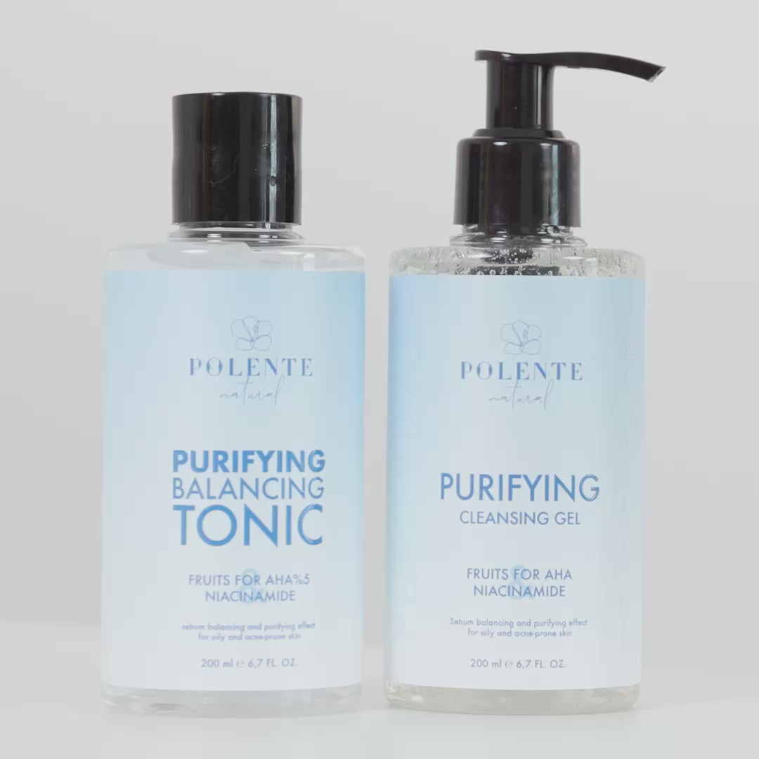 Purifying Skin Cleansing Set - Oily and Acne Prone Skin AHA and Niacinamide