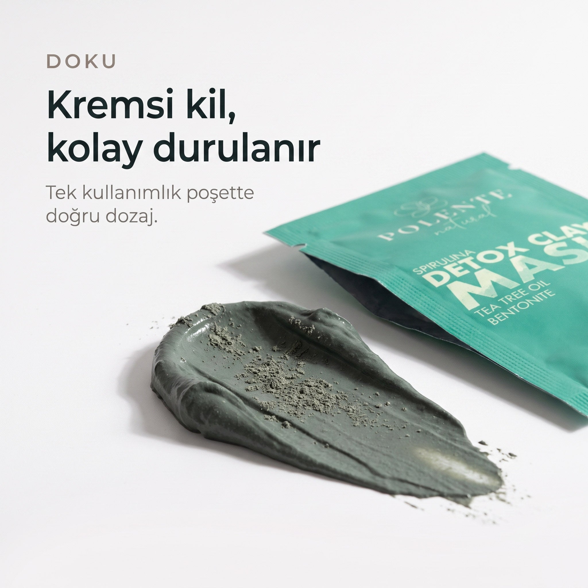 Detoks Kil Maskeli Pure Skin Seti — kremsi kil dokusu makro detay