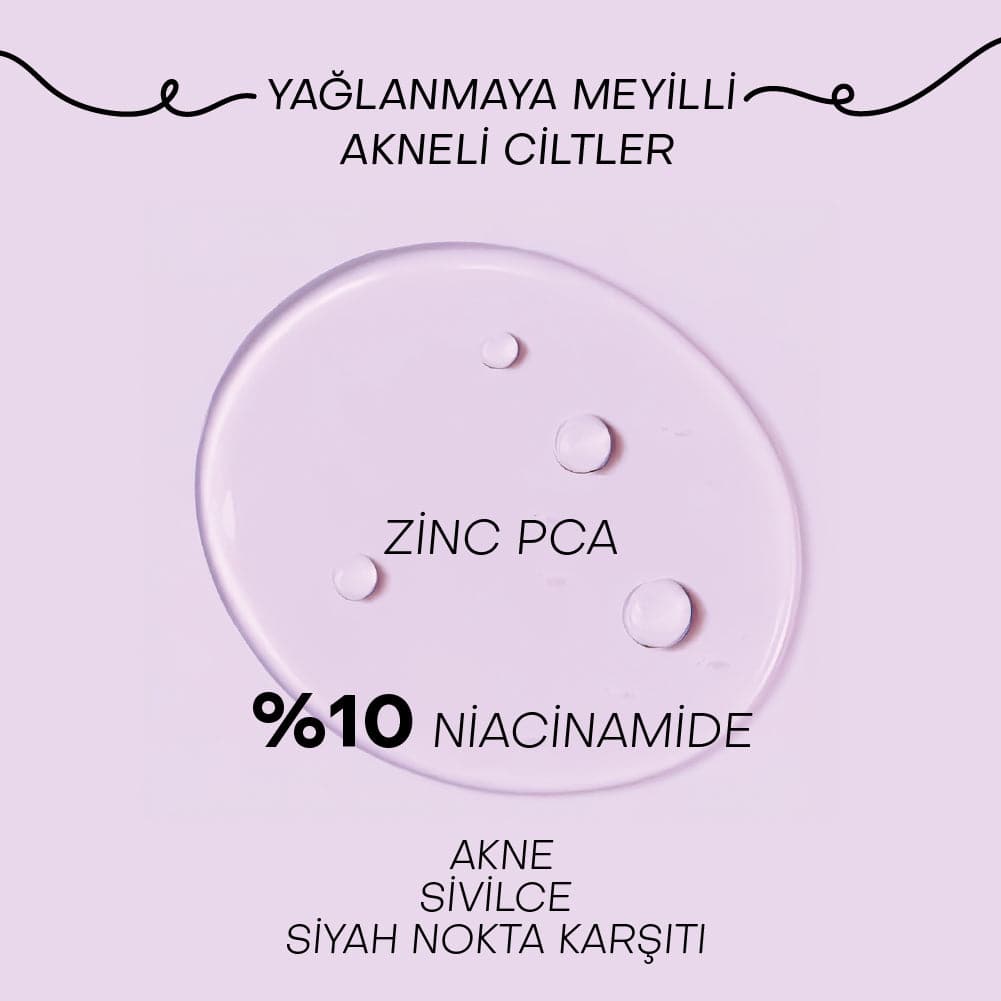 PURE SKIN SERUM - %10 Niacinamide Akne, Siyah Nokta, Gözenek Karşıtı Serum (30 ml)