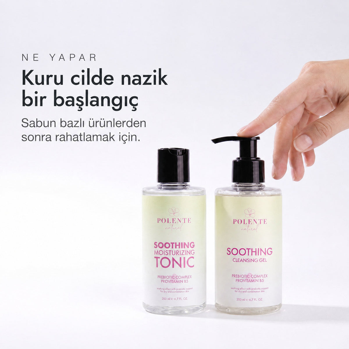 Yatıştırıcı Cilt Temizleme Seti — Kuru cilde nazik bir başlangıç