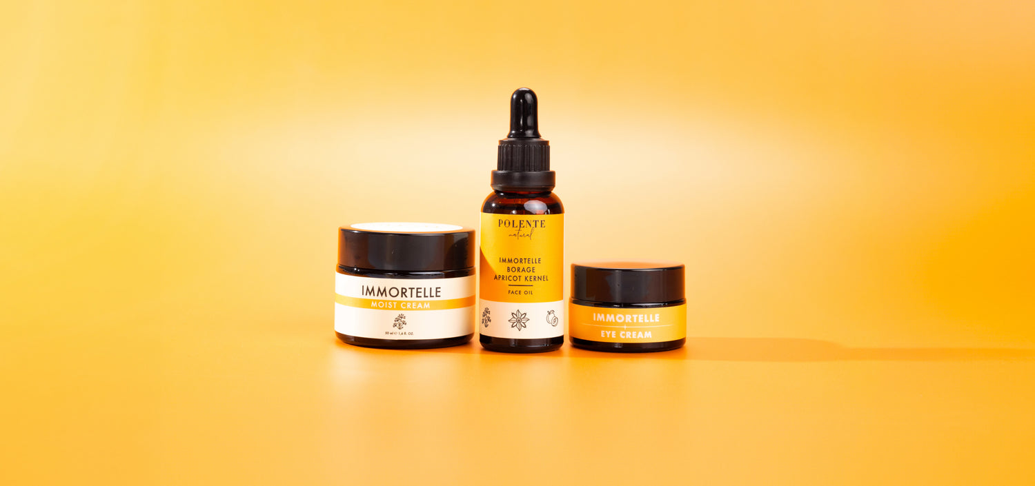 Ölmez Çiçek Seri — Helichrysum Italicum özütü, Squalane ve Peptit içerikli olgun cilt için kırışıklık karşıtı seri