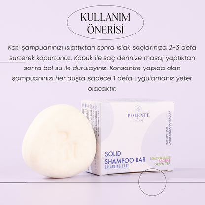 Dengeleyici Katı Şampuan / Yağlı Saçlar (110 gr)
