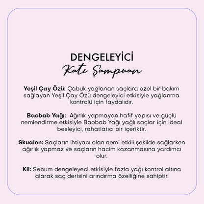 Dengeleyici Katı Şampuan / Yağlı Saçlar (110 gr)