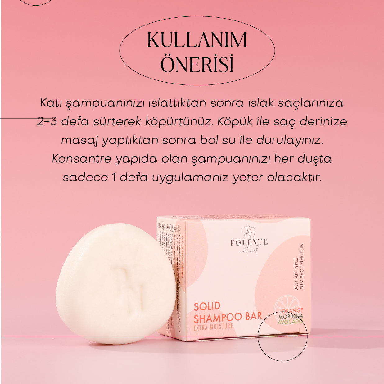Intensive Moisturizing Solid Shampoo / All Hair Types (110 gr)