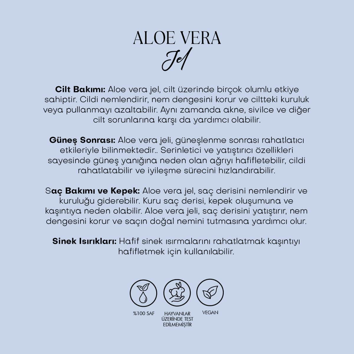 Saf Aloe Vera Jel | Ekonomik Boy 100ml | Polente Natural