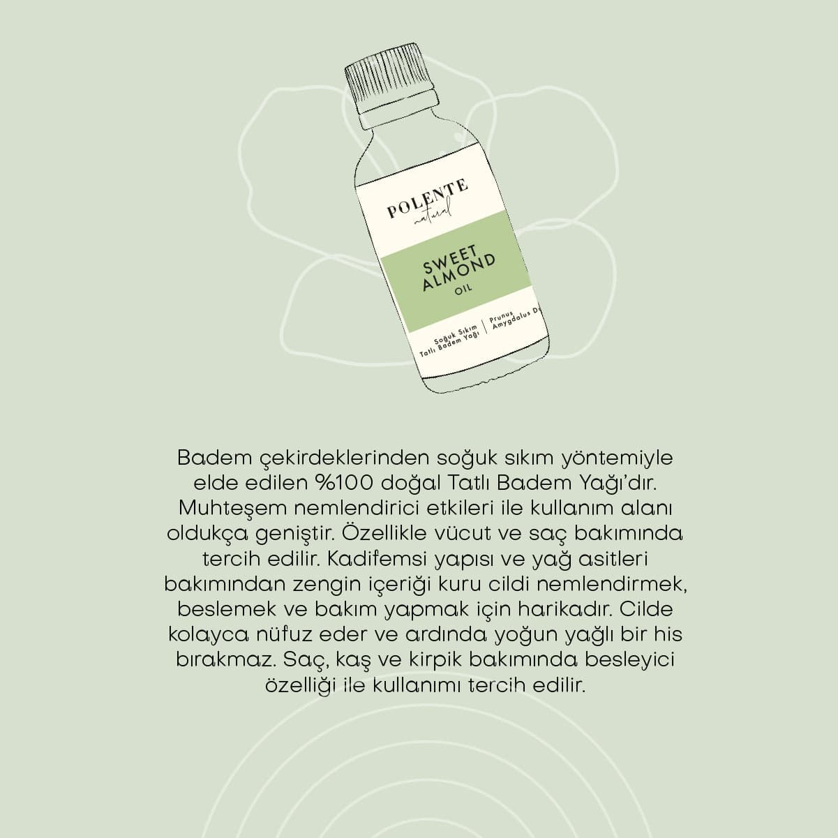 Tatlı Badem Yağı - Soğuk Sıkım (50 ml)
