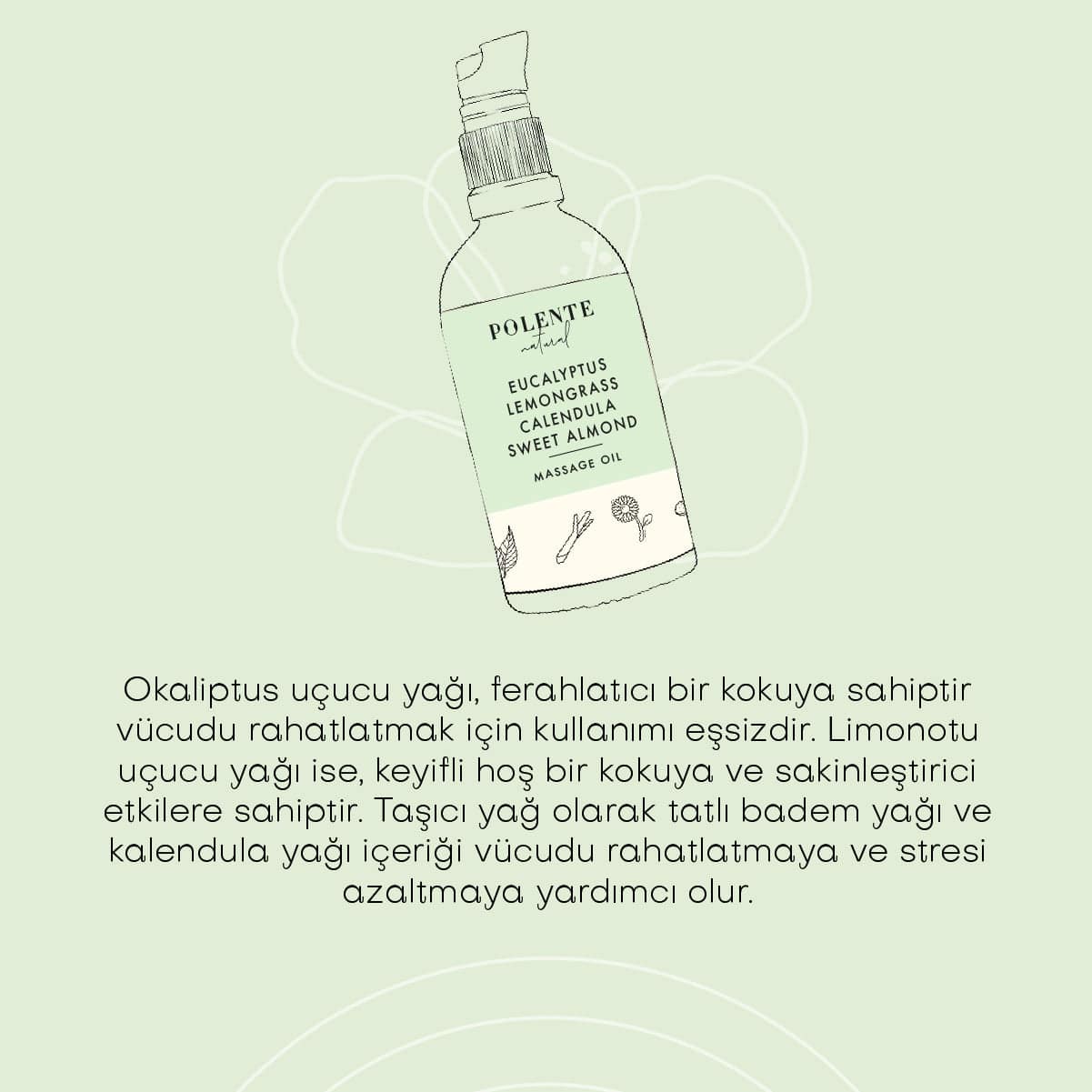 Okaliptus &amp; Limonotu Rahatlatıcı Masaj Yağı (100 ml)