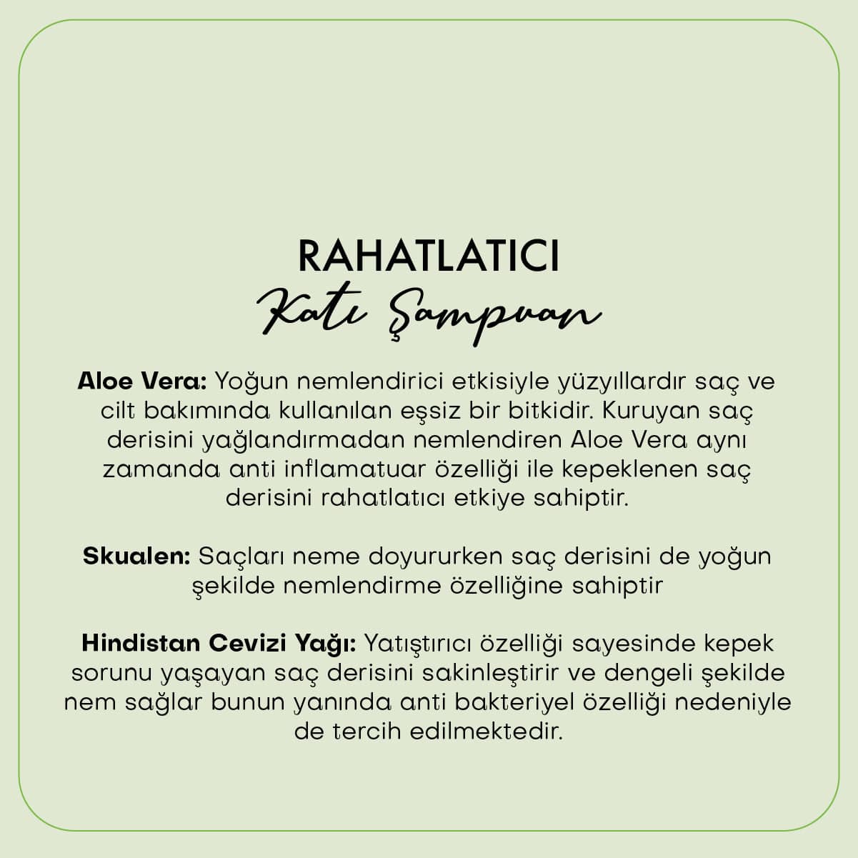 Rahatlatıcı Katı Şampuan / Kepek Karşıtı (110 gr)