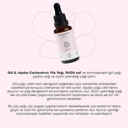 Gül &amp; Jojoba Canlandırıcı Yüz Yağı (30 ml)