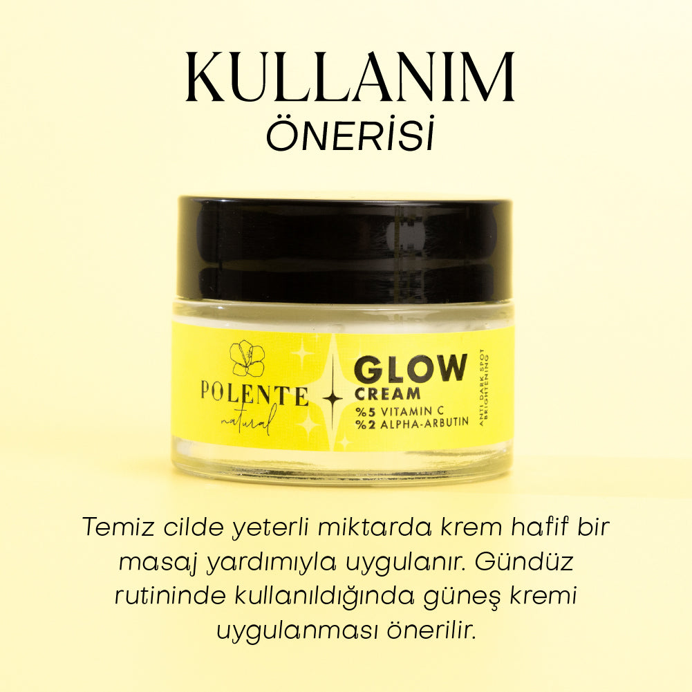 GLOW CREAM - Vitamin C &amp; Arbutin İçeren Aydınlatıcı Leke Kremi (50 ml)