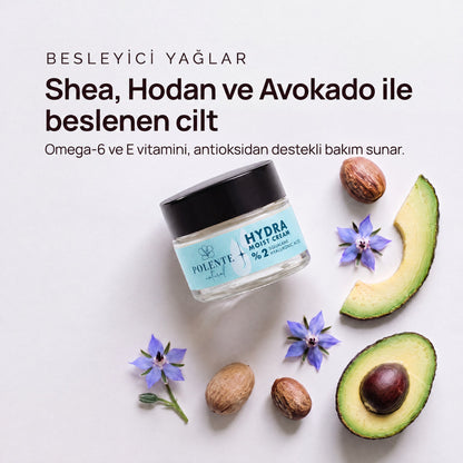 HYDRA MOIST CREAM 50 ml — Shea, Hodan ve Avokado ile beslenen cilt