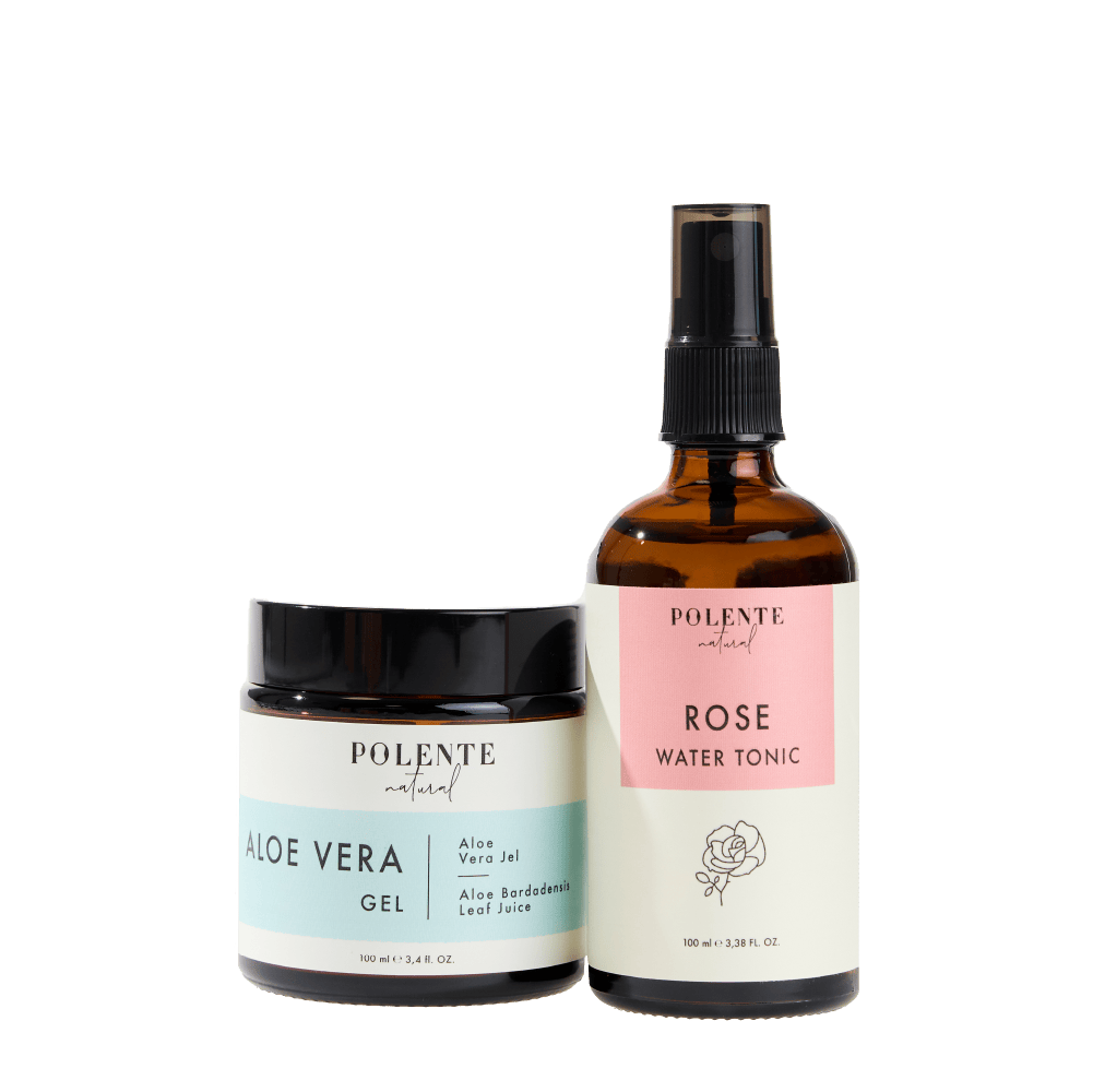 aloe vera plant juice for hair Aloe Vera Gel & Rose Water Set | Moisturizing & Soothing
