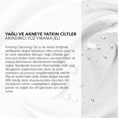 Purifying Cleansing Gel Arındırıcı Yüz Yıkama Jeli / Yağlı ve Akneye Yatkın Ciltler (200 ml)