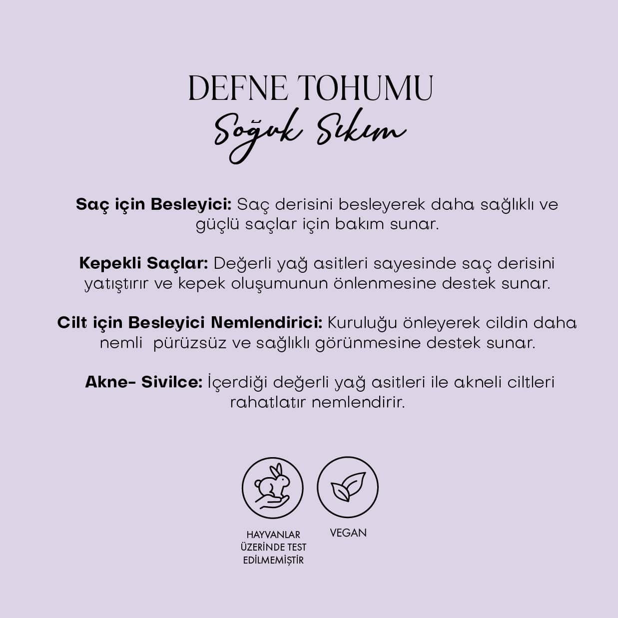 Defne Tohumu Yağı - Soğuk Sıkım (50 ml)