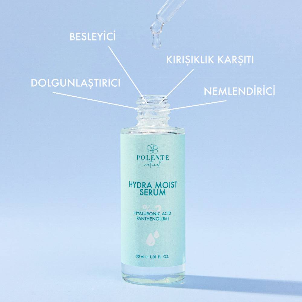 HYDRA MOIST SERUM - 2% Hyaluronic Acid, Panthenol Plumping Moisturizing Serum