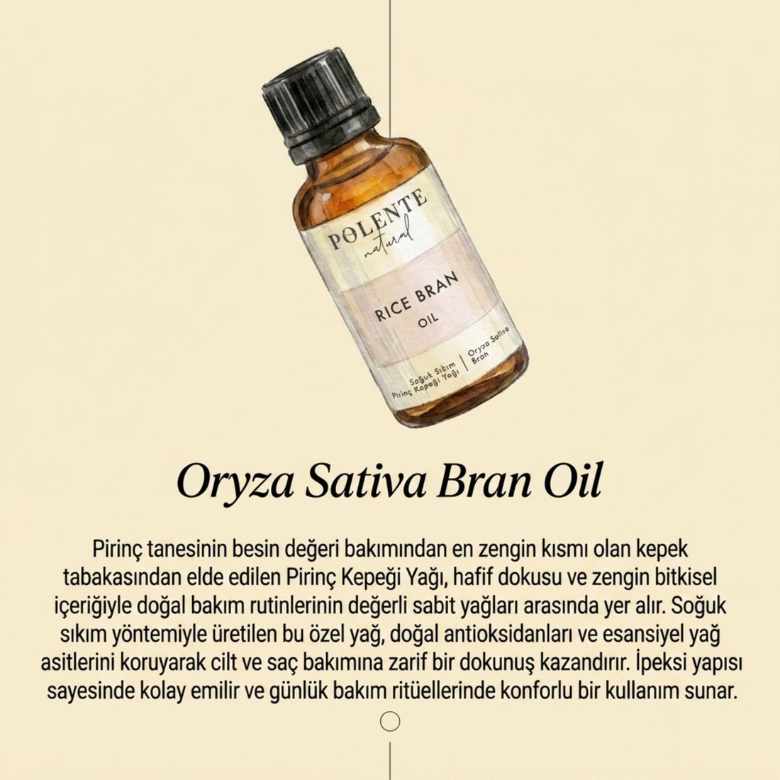 Pirinç Kepegi Yağı - Soğuk Sıkım (30 ml)