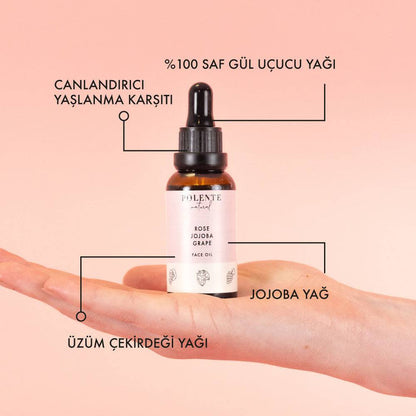 Gül &amp; Jojoba Canlandırıcı Yüz Yağı (30 ml)