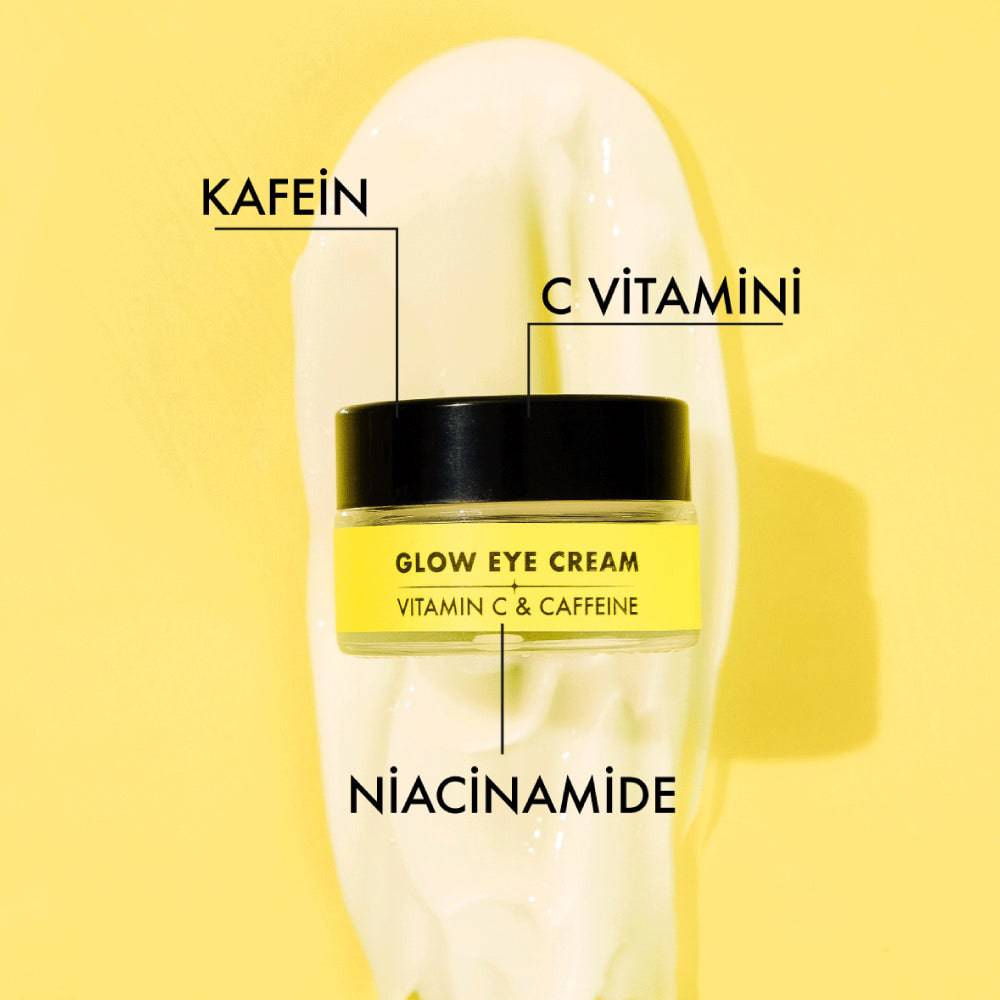 GLOW EYE CREAM- Vitamin C &amp; Kafein İçeren Canlandırıcı Göz Kremi (20 ml)