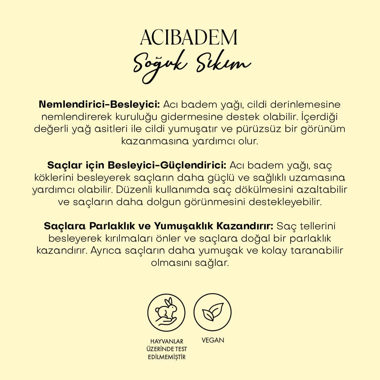 Acıbadem Yağı - Soğuk Sıkım (50 ml)