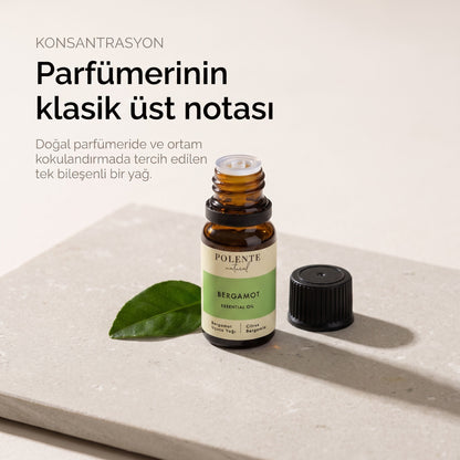 Bergamot Uçucu Yağı — parfümerinin klasik üst notası; tek bileşenli, seyreltilmemiş