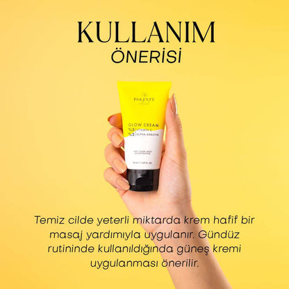 GLOW CREAM - Vitamin C &amp; Arbutin İçeren Aydınlatıcı Leke Kremi (50 ml)